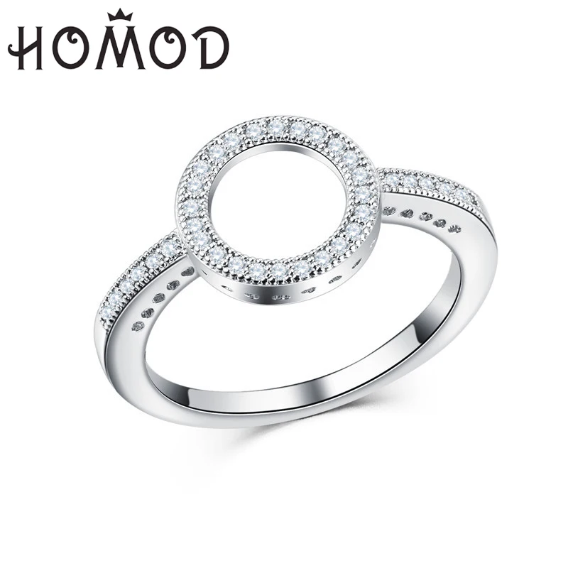 AD0634 HOMOD Новинка модные женские туфли ювелирные изделия на безымянный палец, покрыто розовым золотом/Серебряный/Золотой Цвет кольца с кристаллами из страз 4/5/6/7/8/9/10/11 Размеры - Цвет основного камня: AD0634