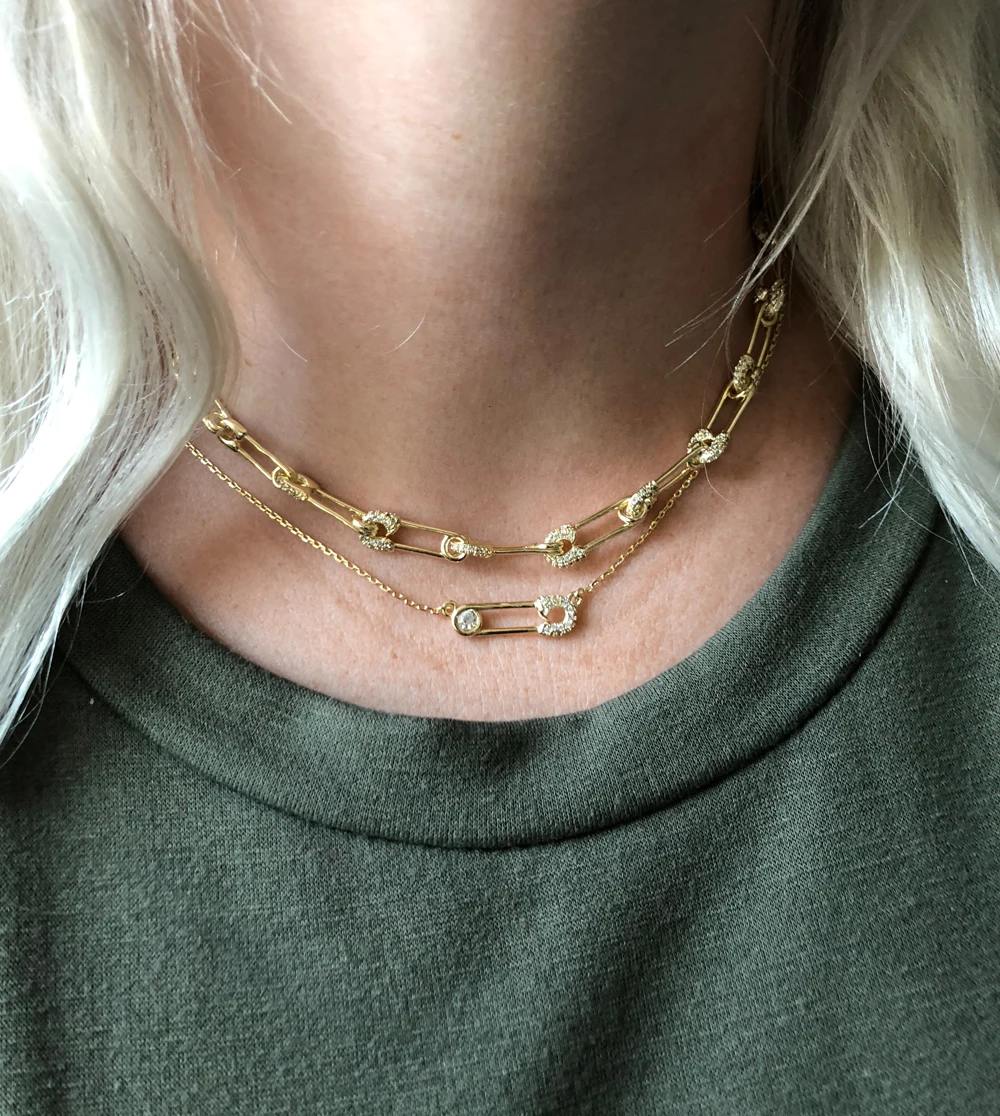 Уникальные винтажные женские ювелирные изделия Золотая микрозакрепка фианиты