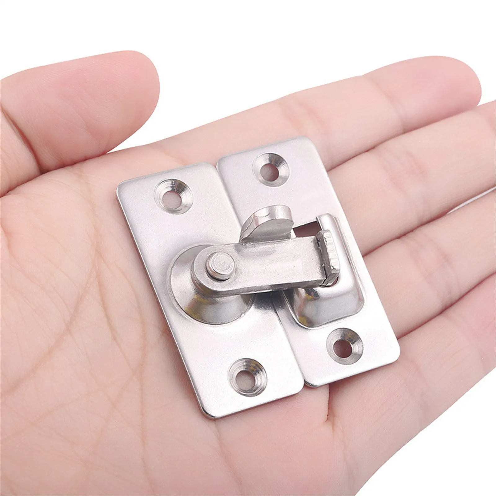 Stainless steel 90 degree Right angle buckle/hook lock/bolt For sliding door Mini but strong Surface mounting Hardware Locks |