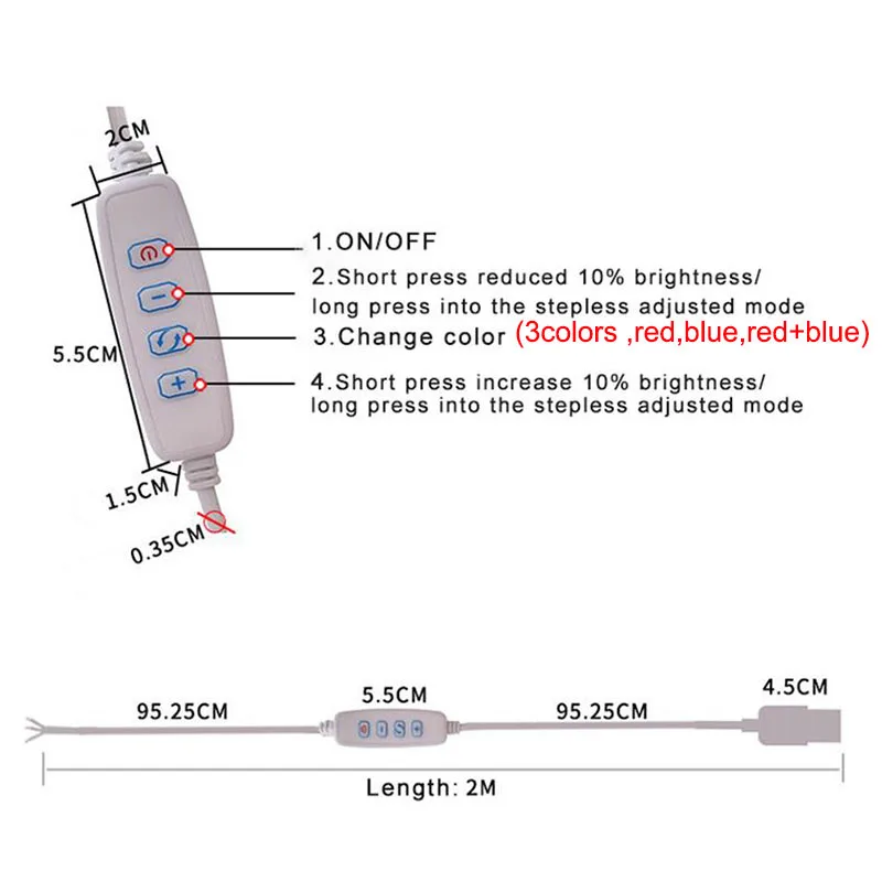 Ламсветильник светодиодная для выращивания растений DC 5 В 24 светодиода 5730 SMD |