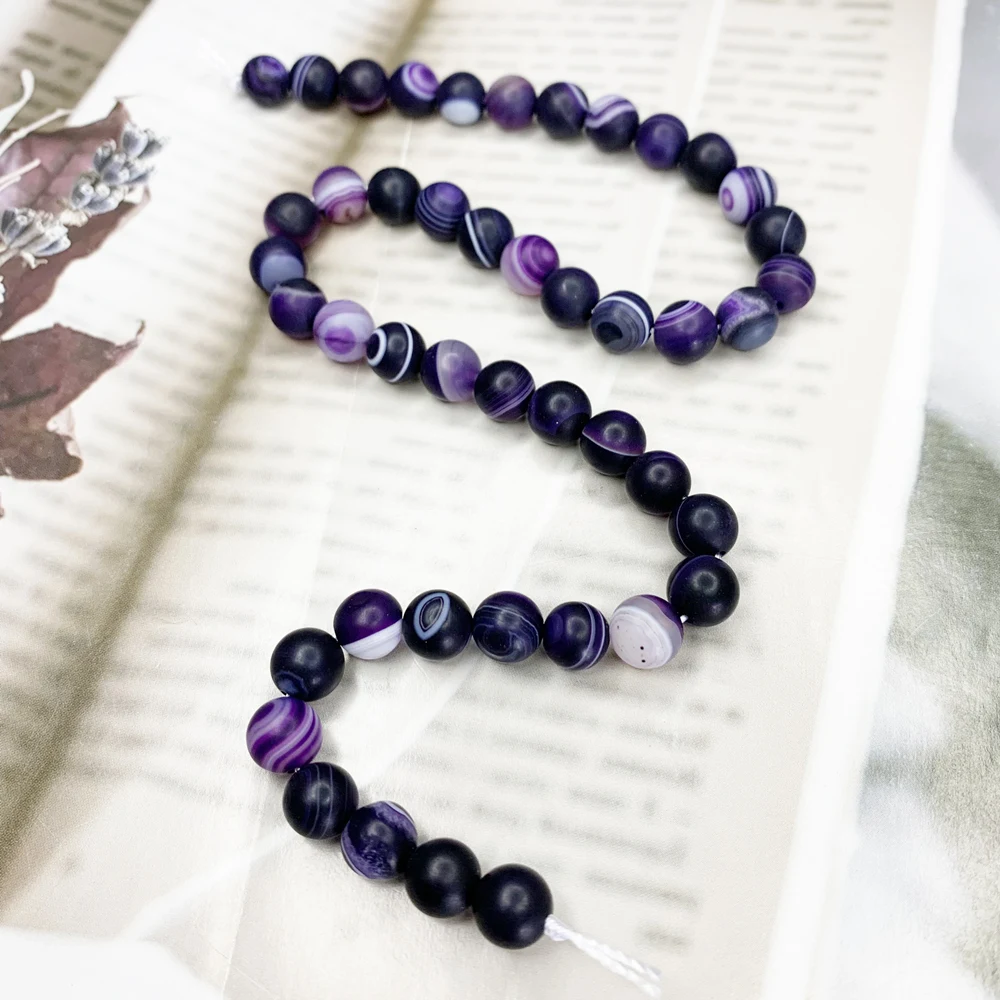 Оптовая продажа круглые бусины из натурального камня матового агата для