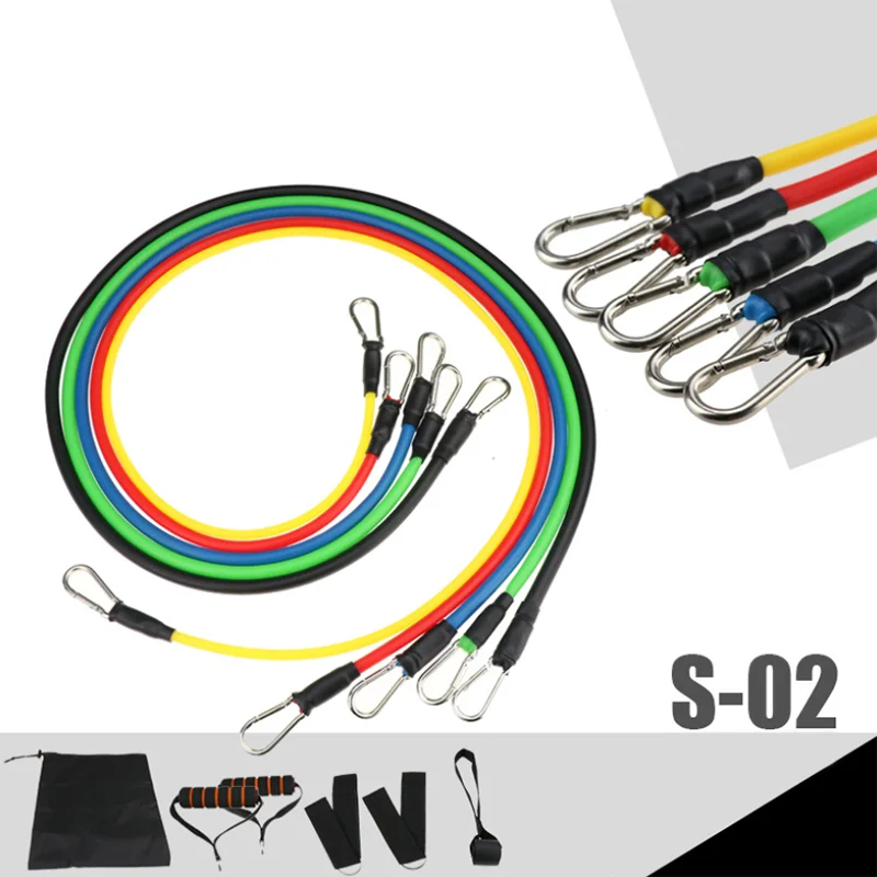 Набор эспандеров 11 шт. эластичные резиновые ленты для занятий йогой и фитнесом |