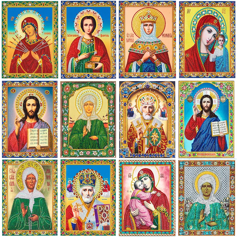 

5D DIY Diamond Painting Religion Diamond Embroidery Mosaic Cross Stitch Kits Portrait Picture Art Crafts Home Decoration Gifts