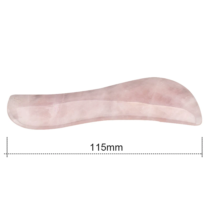 

Rose Quartz Guasha Jade Board Body Massager Crystal Energy Stone Scraper for Blood Circulation Health Care