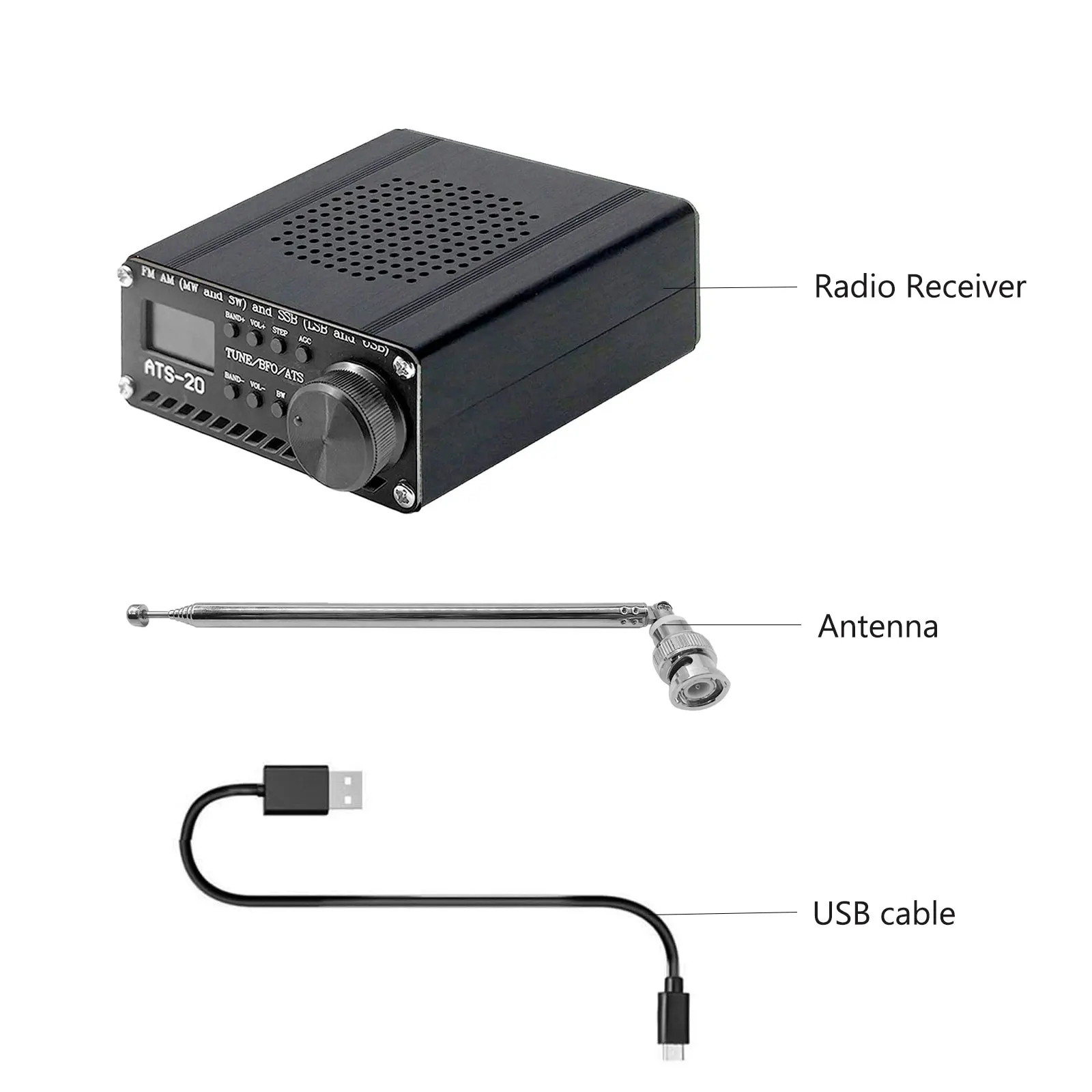 ATS-20 Si4732 радиоприемник для всех диапазонов FM AM (MW &amp SW) SSB (LSB USB) предназначенный
