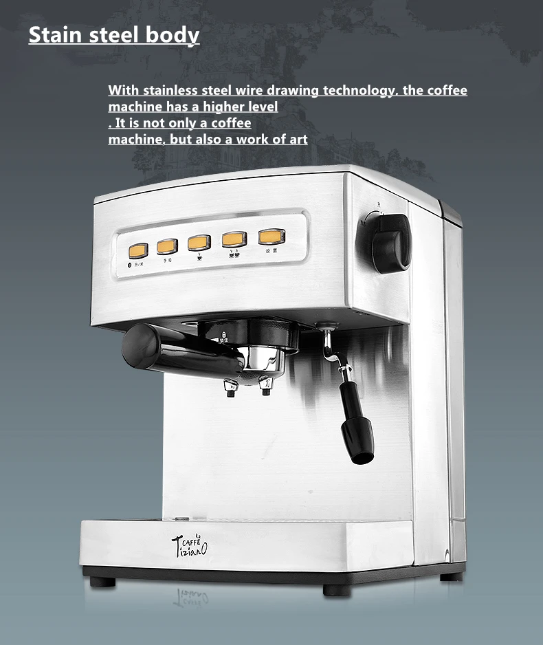 Полностью/Полуавтоматическая эспрессо-машина. Нержавеющая сталь 19 бар высокого