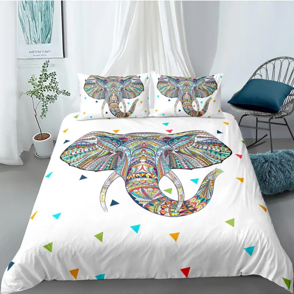 

3D Animals Printed Elephant Cover for Girls Boys Set Kids Teen Soft and Comfortable Bed Cover