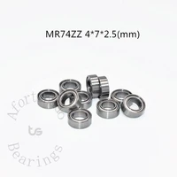 miniature bearing mr74zz 10 pieces 472 5mm free shipping chrome steel metal sealed high speed mechanical equipment parts