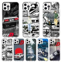 silicone case coque for iphone 13 pro max 11 12 pro xs max x xr 7 8 6 6s plus se 2020 initial d ae86 jdm car back cover funda