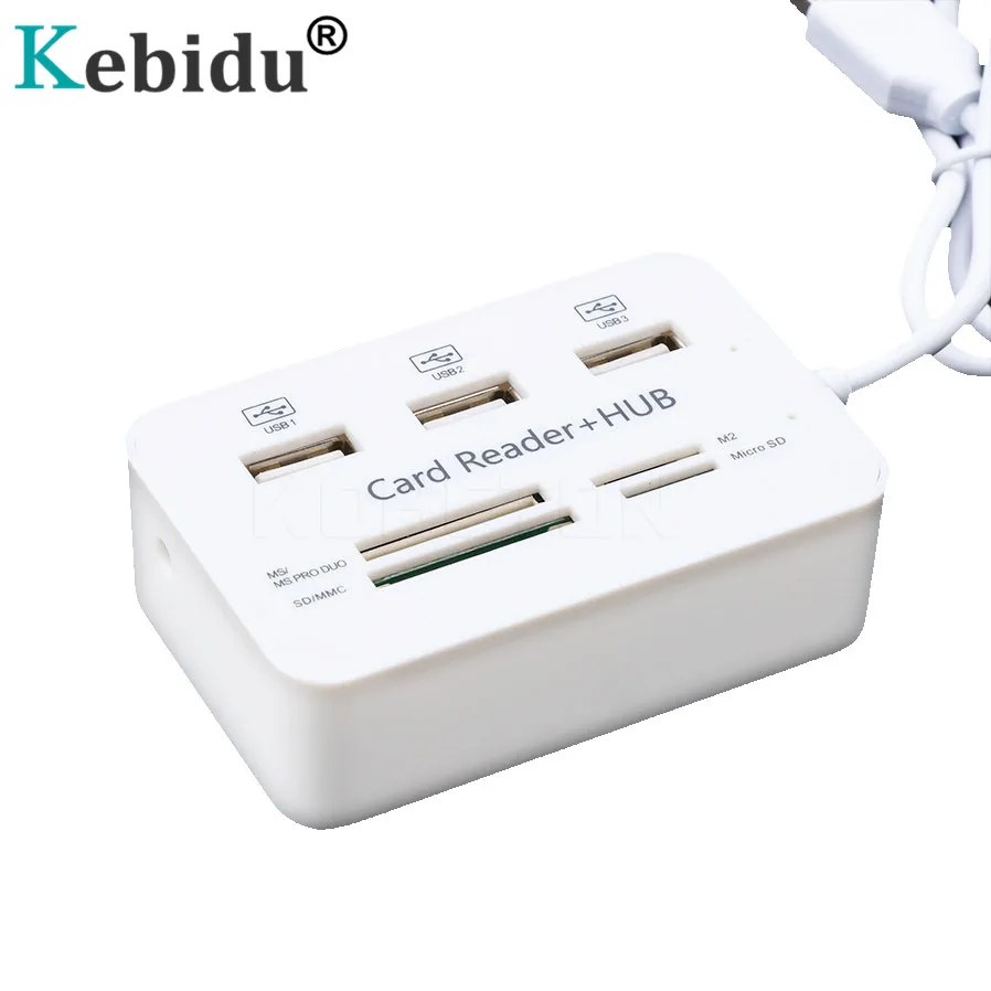 Разветвитель Kebidu usb-хаб с 3 портами концентратор 2 0 кардридером SD/TF/M2 для i8