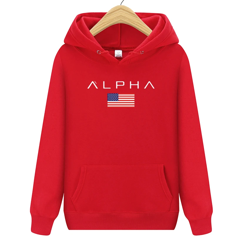 Осень новое поступление высокая Alpha Industries спортивная одежда с принтами Мужская