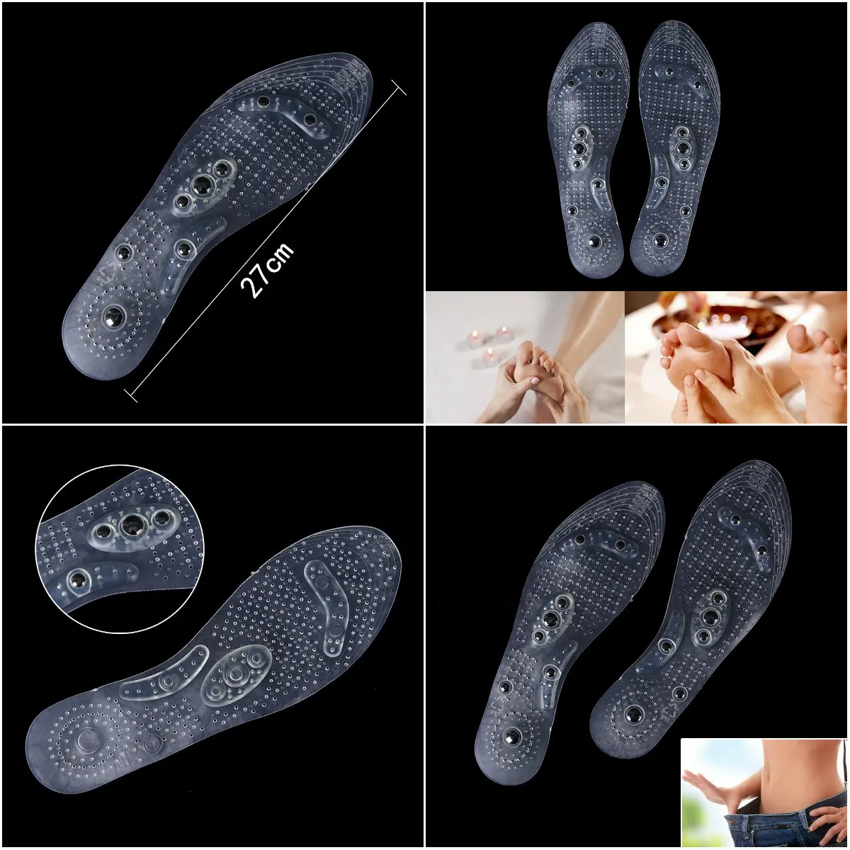 1 пара аксессуары для обуви дышащие вставки массажные стельки магнитная
