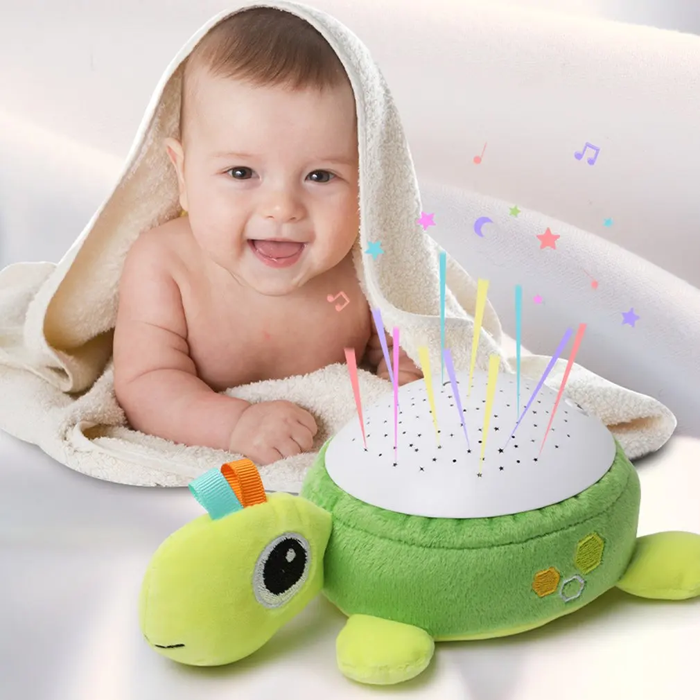 

Sleeping Led Night Light Plush Toy Projector Animal Plush Durable Toy Sleep Aid Electronic Sound And Light