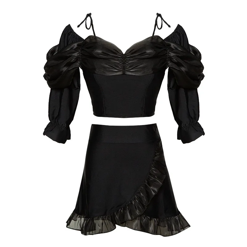 

Swim Wear Women 2021 Swimsuit Mayo De Bain Femme With Push Up Skirt Slim Split Tankini Hot Print Polyester Sierra Surfer