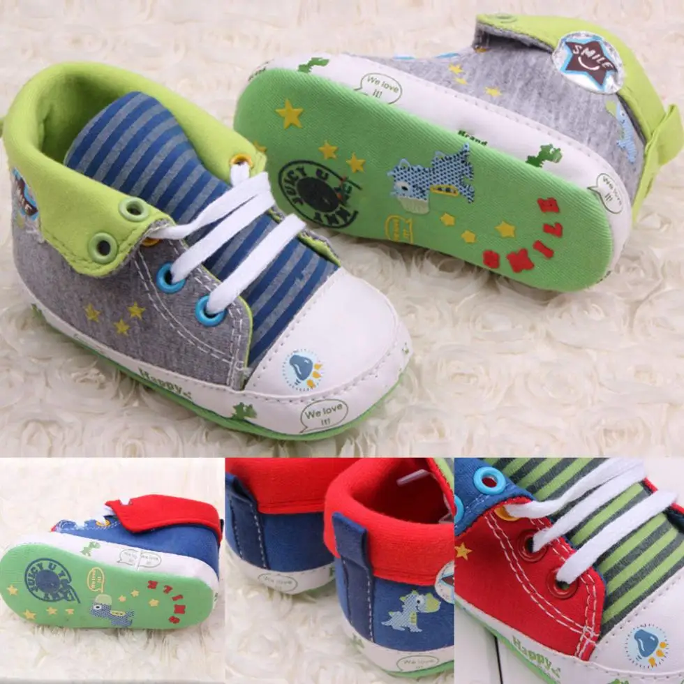 

Cute Cartoon Printed Baby Kids High Shoes Casual Anti-Slip Toddler Walk Sneaker