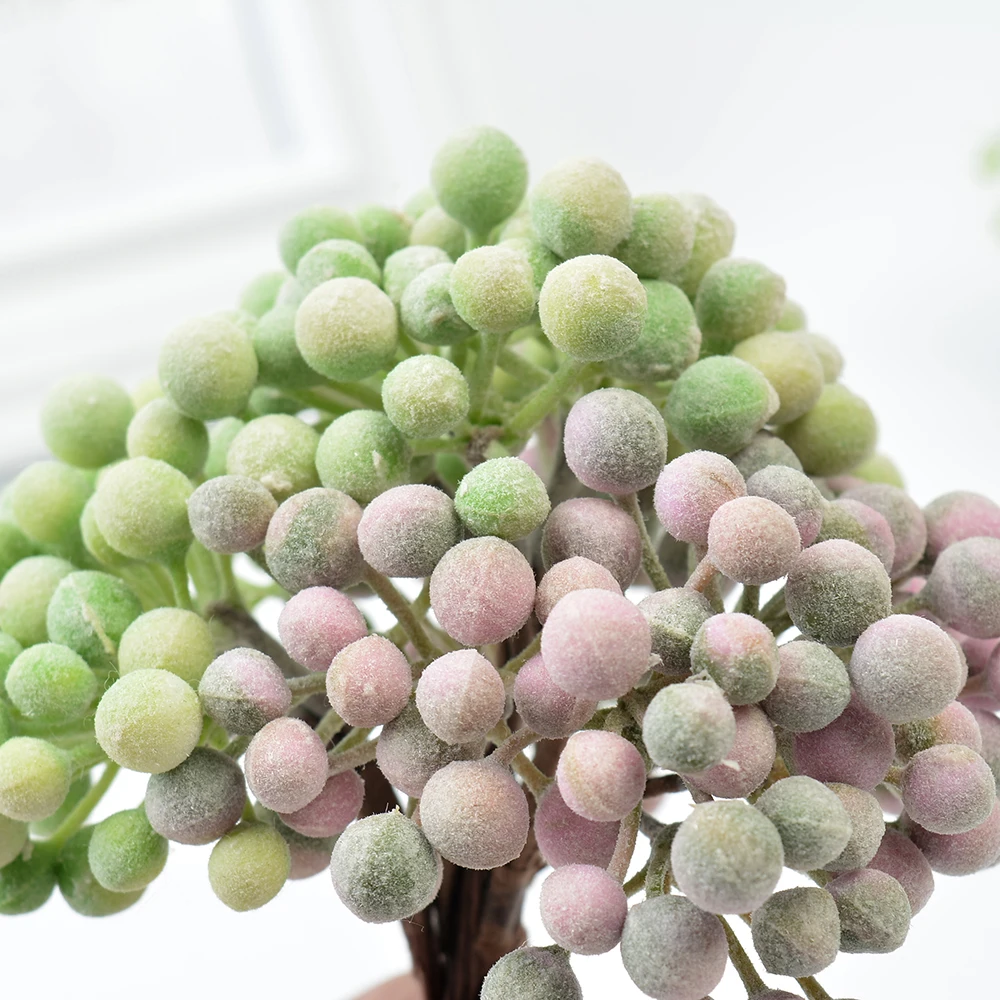 Искусственный цветок букет зеленых ягод 6 шт. для свадьбы дома Рождественское