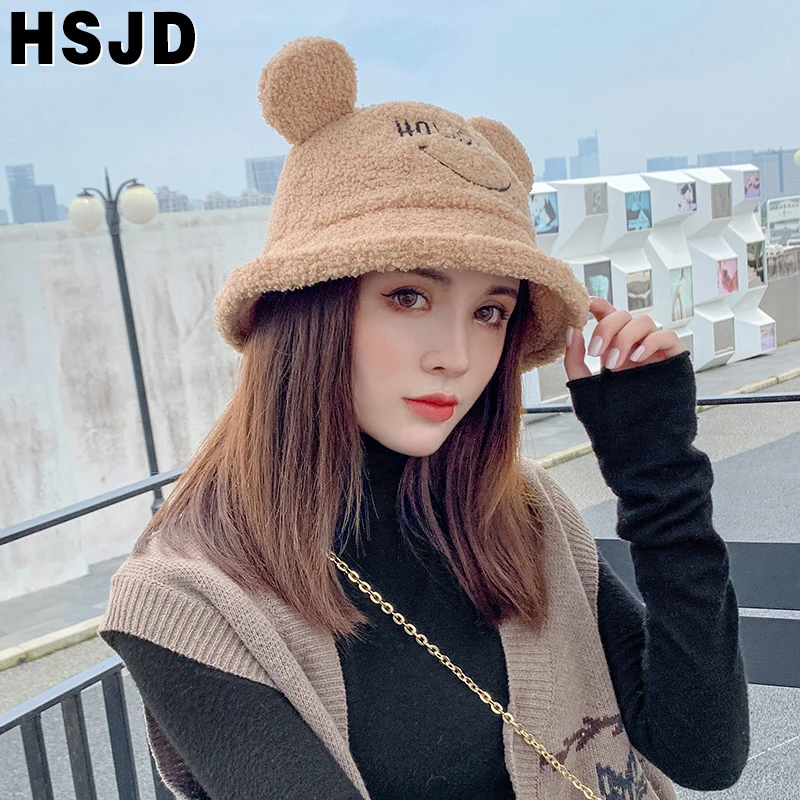 Шапка Панама женская зимняя из искусственного меха с рисунком лягушки |