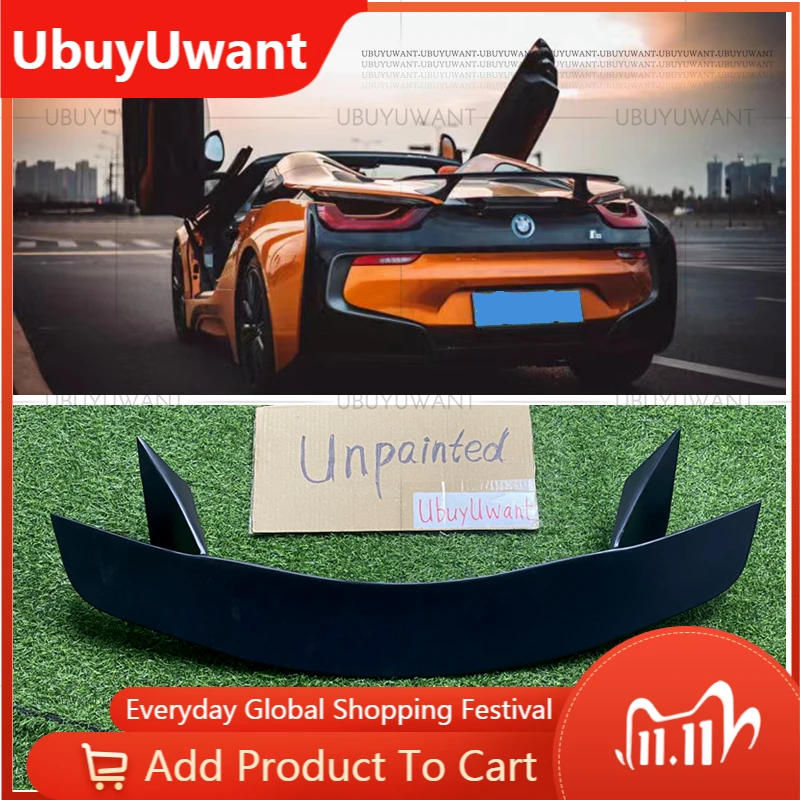 

Автомобильный задний спойлер, крыло для BMW I8 2014-2019, автомобильный спойлер из углеродного волокна, задний спойлер для багажника, крышка багаж...