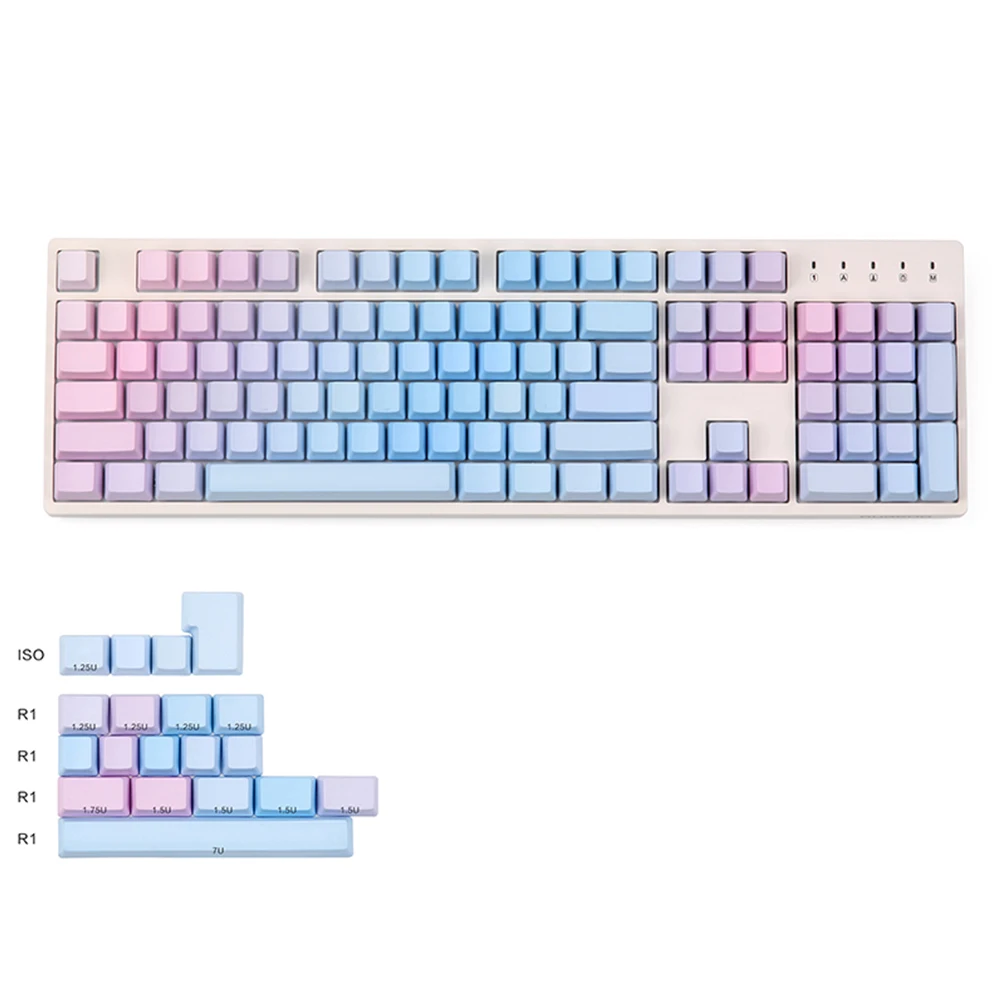 Колпачки клавиш 163 PBT для механической клавиатуры Cherry Mx Switch Filco 87 104 Игровая
