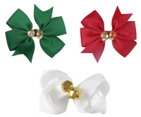 new 3 5inch christmas bell children bow hairpin festive girl with buckle hair clip for girls hair accessories