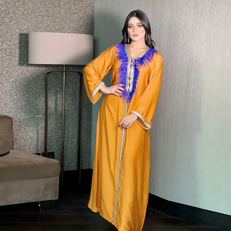 Abaya Dubai Turkey Muslim Hooded Dress Women Moroccan Caftan Elegant Lady Islamic Clothing 2021 Eid Mubarak Djellaba Femme