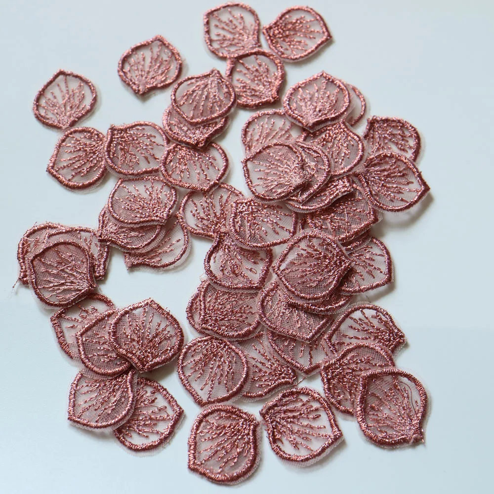 50 шт./лот товары для рукоделия вышивка цветочные лепестки патчи одежды нашивки