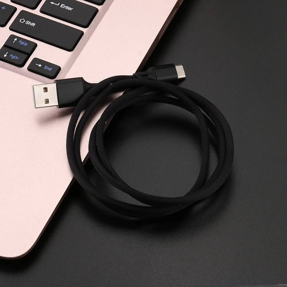 1 м USB C Type 3 автоматическое отключение быстрой зарядки нейлон для Huawei зарядный