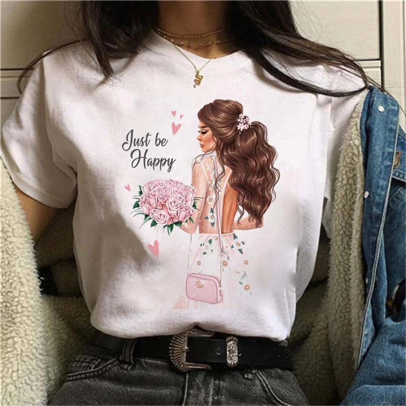 

Cute Tees Shirt Women T Shirt Harajuku T-shirt Female Casual Short Sleeve Tops Tee 90s Girls Graphic T-shirts Women Streetwear