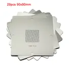 29 шт. Универсальный трафарет, набор для реболлинга BGA 90x90 мм, трафареты BGA 90, трафарет для реболлинга BGA 0,50,60,650,761,0 мм