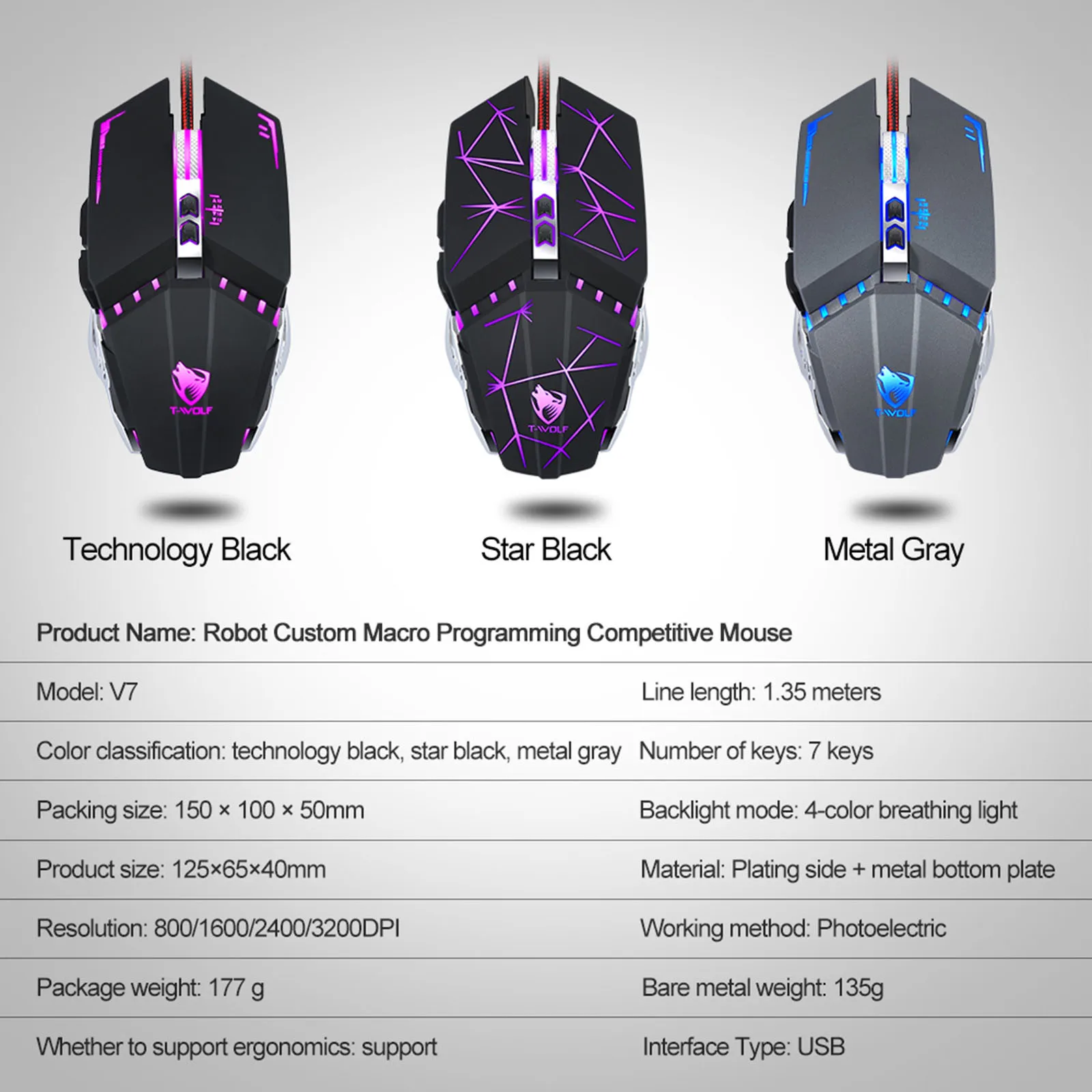 A4tech кровавый V 7 USB 3D проводной мыши 3200 Точек на дюйм оптическая игровая Мышь