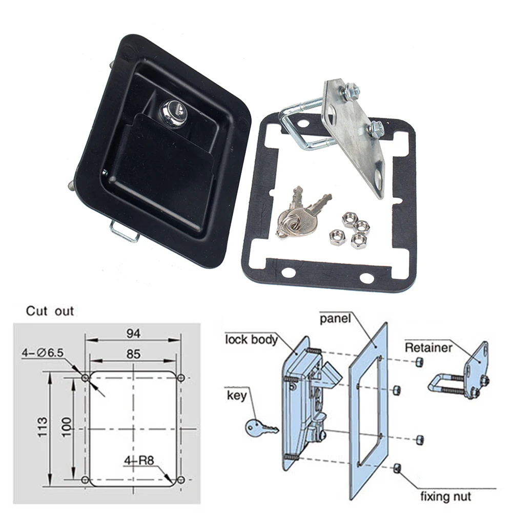 

Motorhomes Caravans Trailer Truck Door Lock Toolbox Durable Lock Latch With Keys Car Accessories