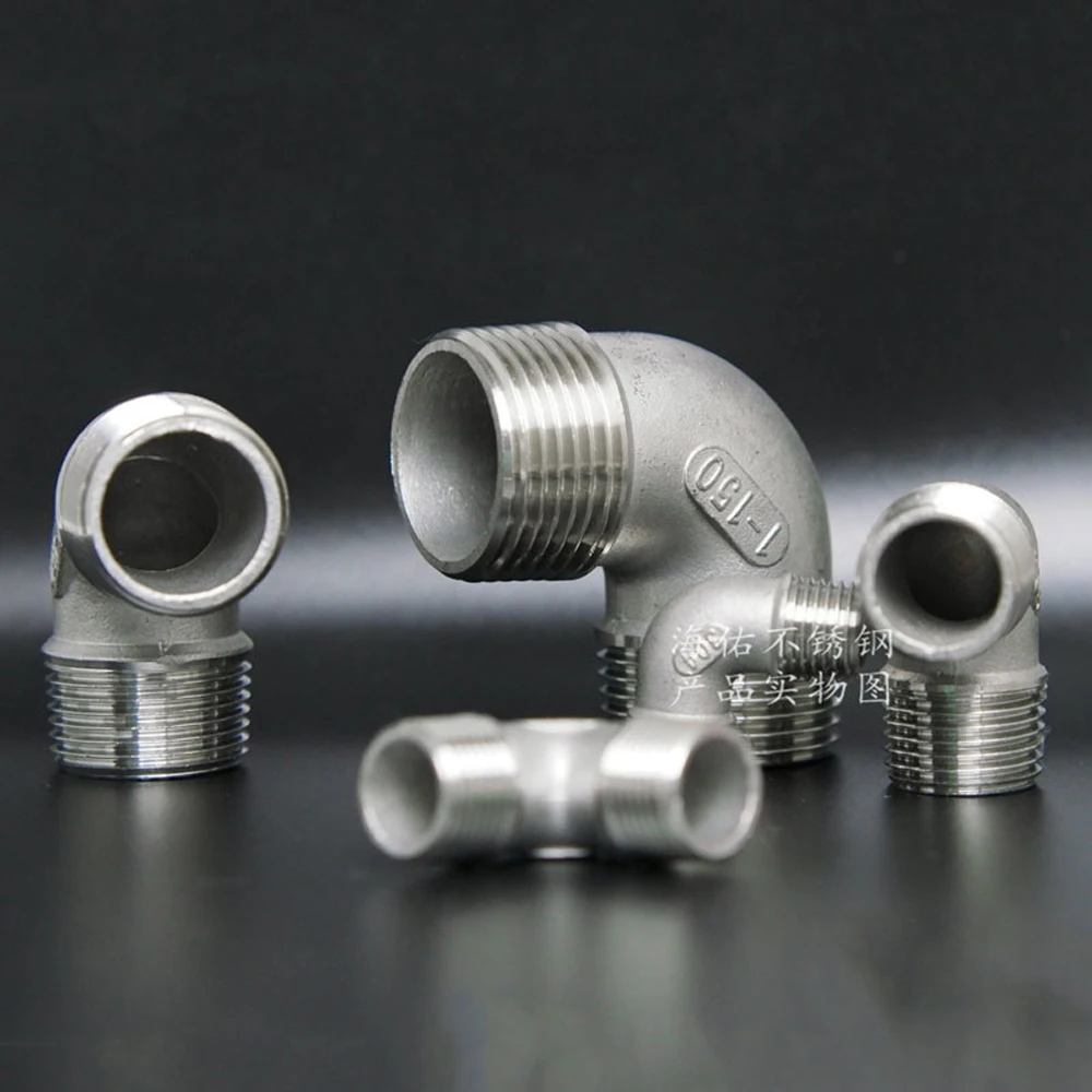 1/4 "3/8" 1/2 "3/4" 1 "1 1/4" 5 "2" BSPT Мужской (под углом 90 градусов) для 304