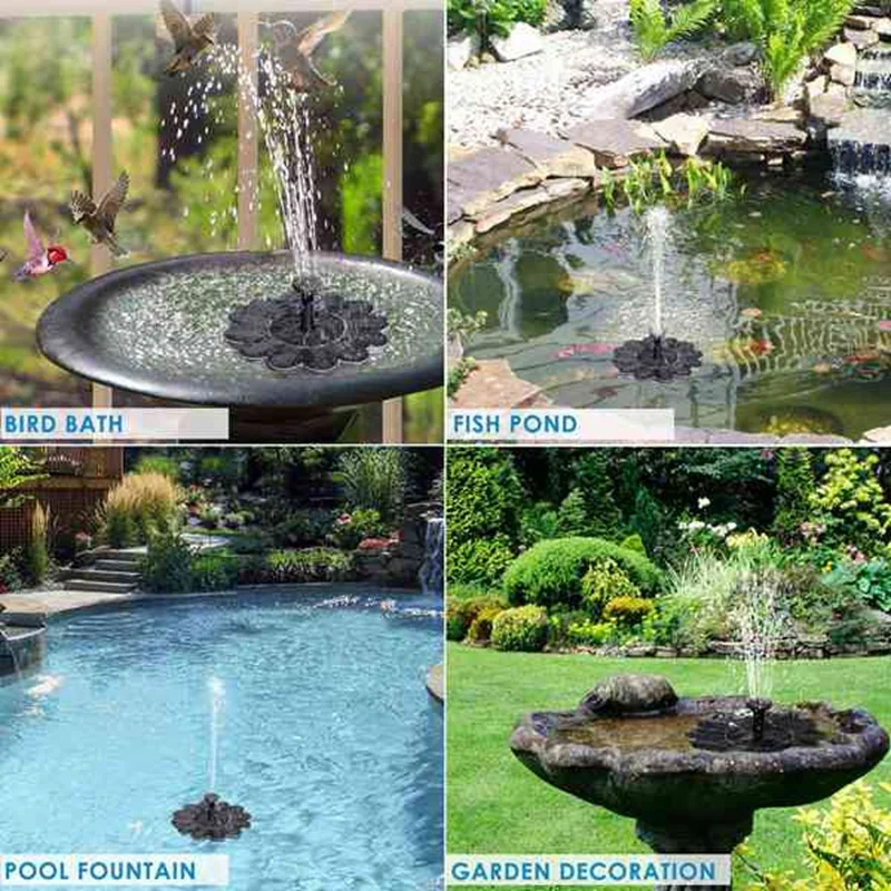 Solar Fountain Garden Kit Water Pump Outdoor Landscape Fish Pool Pond Floating | Дом и сад