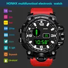 Часы наручные HONHX мужские цифровые светодиодные, повседневные спортивные роскошные спортивные электронные для улицы, с датой