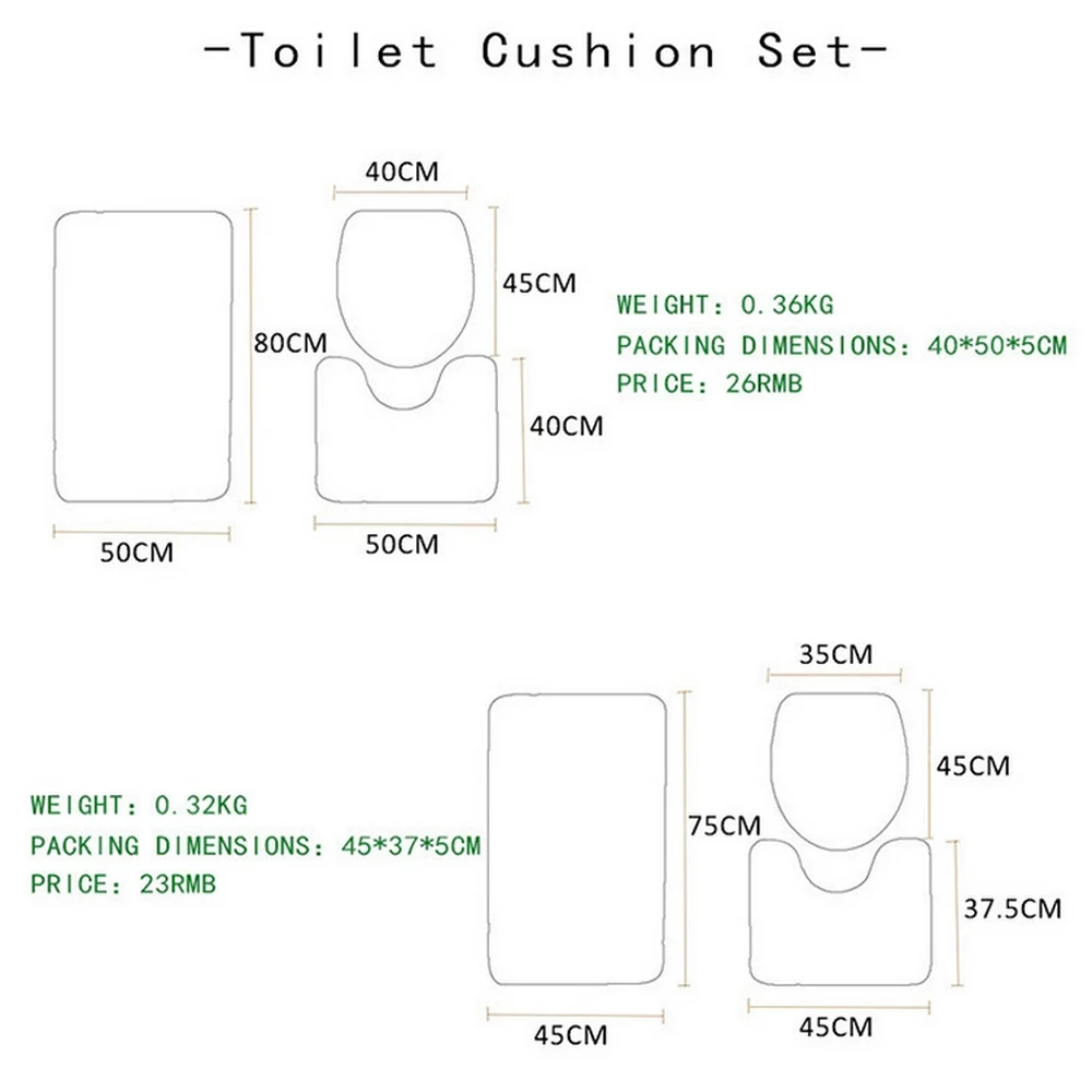 

Merry Christmas Bathroom Set Snowman Santa Waterproof Shower Curtain Toilet Cover Mat Anti-Slip Carpet
