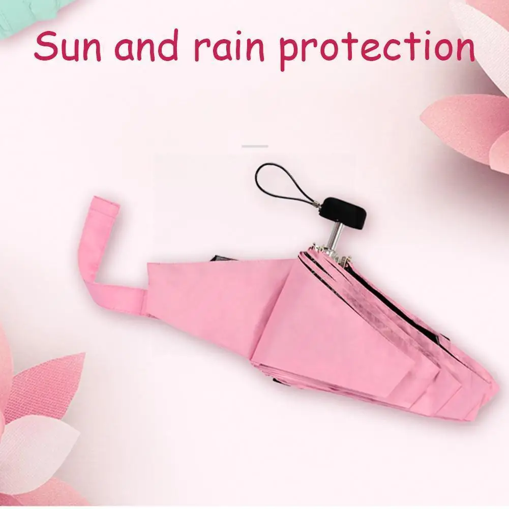 

Женский плоский легкий зонт, зонтик от солнца, складной мини-зонт, зонтик легкого размера, маленький Зонт F8C9