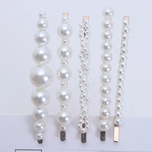Заколки для волос женские, с искусственным жемчугом, в подарок на день рождения, 5 шт.