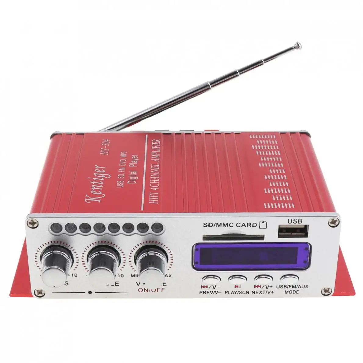 HY 504 4CH Hi Fi автомобильный аудио усилитель высокой мощности FM стерео радио плеер
