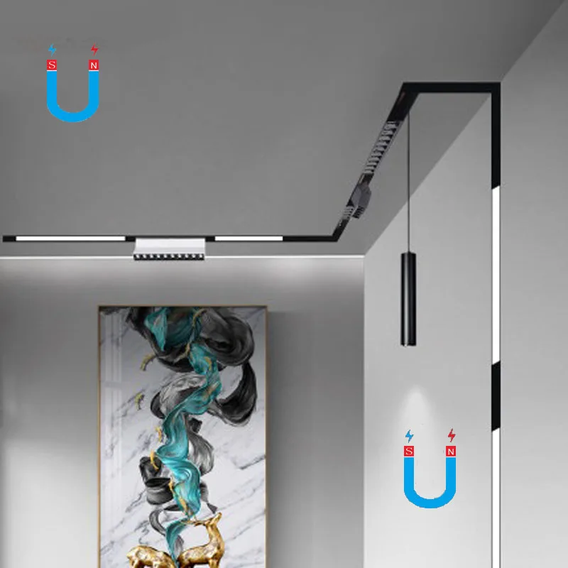 Креативный магнитный Алюминиевый держатель для лампы 0 5 м 1 Потолочный
