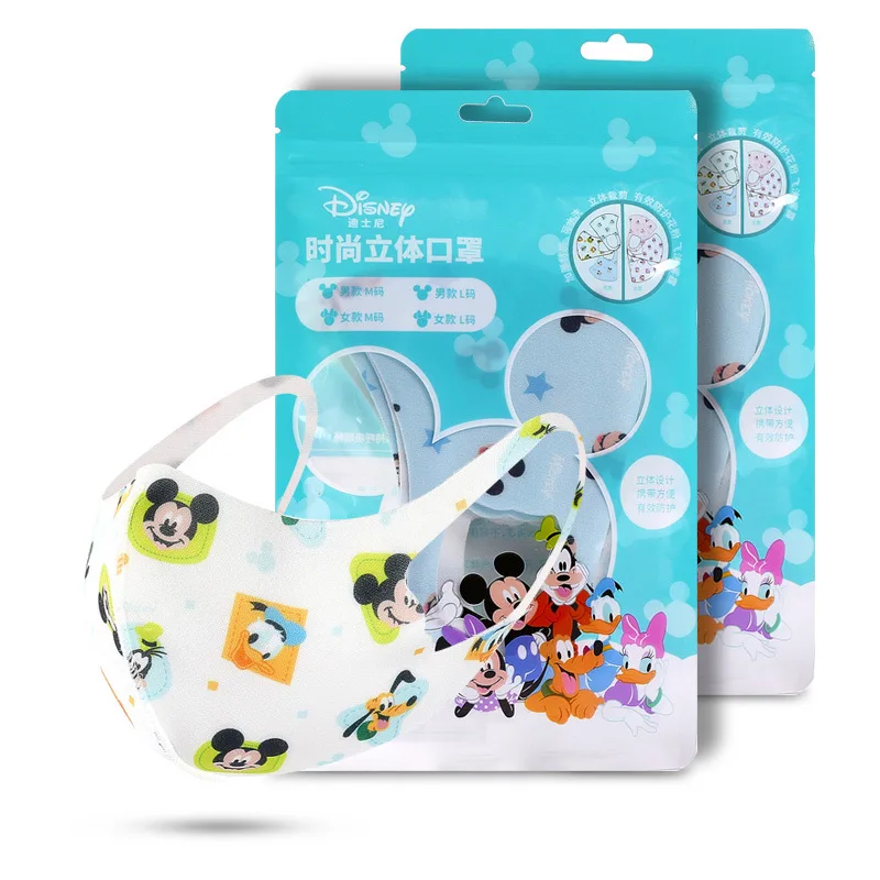 6 шт Disney Микки и Минни Маус лето маска для лица черная полости рта Многоразовые