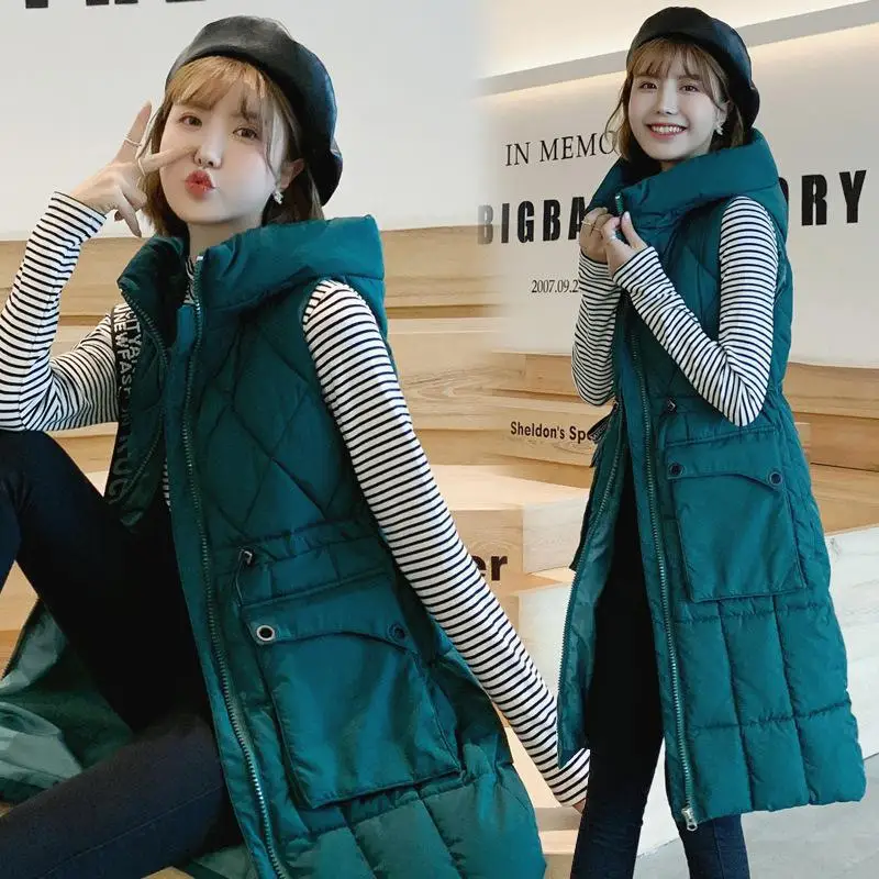 2019 Новая модная женская жилетка куртка осень зима теплая Толстая Верхняя одежда