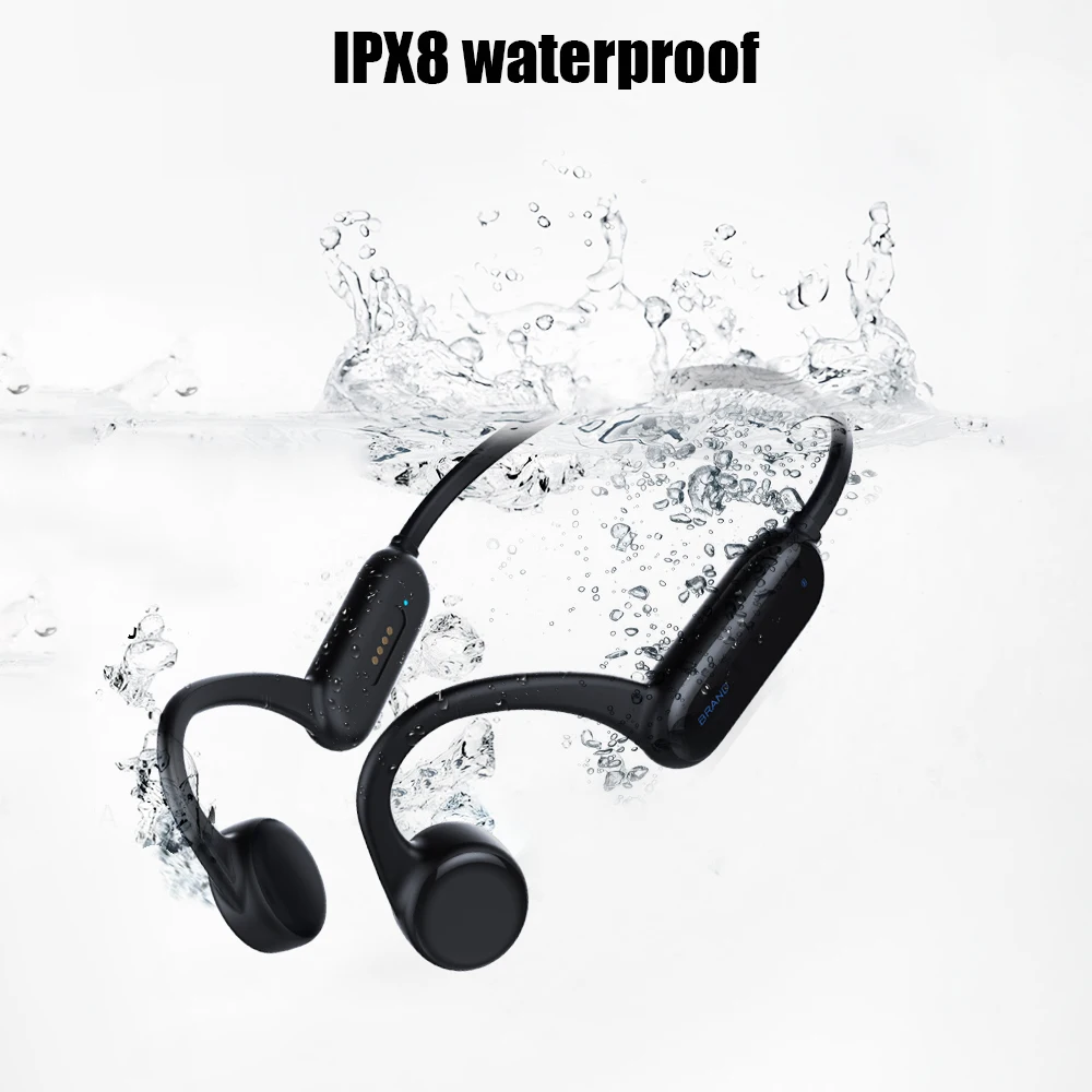 

TWS Bone Conduction IPX8 Waterproof Headphones With Mic Bluetooth Wireless Headset Sports High Quality Earphones For Smartphone