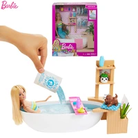 original barbie spa bath dolls pool playset blonde doll kids toys for girls puppy barbie accessories toys for children juguetes