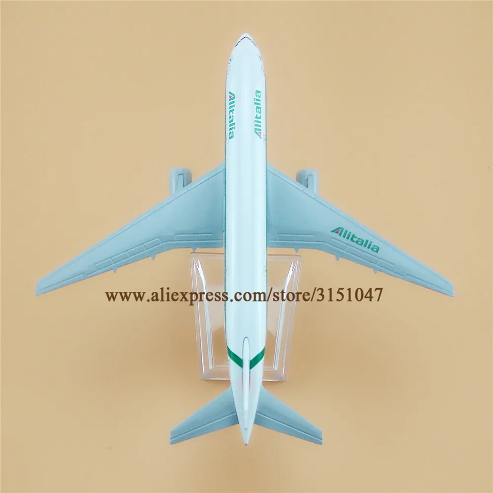 Модель самолета из металлического сплава 16 см итальянская авиакомпания Alitalia B777
