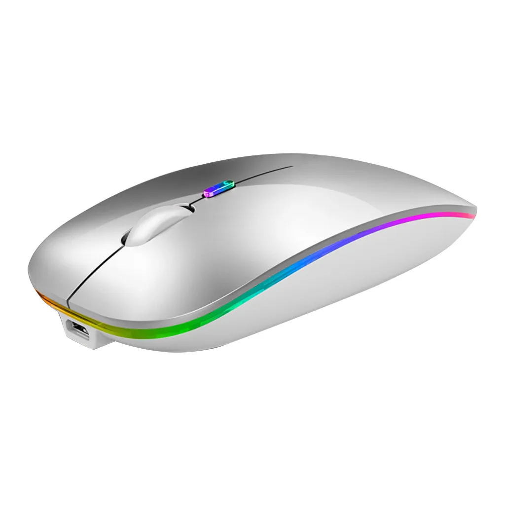 

Bluetooth Dual Mode+2.4g Rechargeable Mouse Bluetooth 5.1+5.0 Mute Silent Tablet Game 2.4g Glowing Led Wireless Mouse