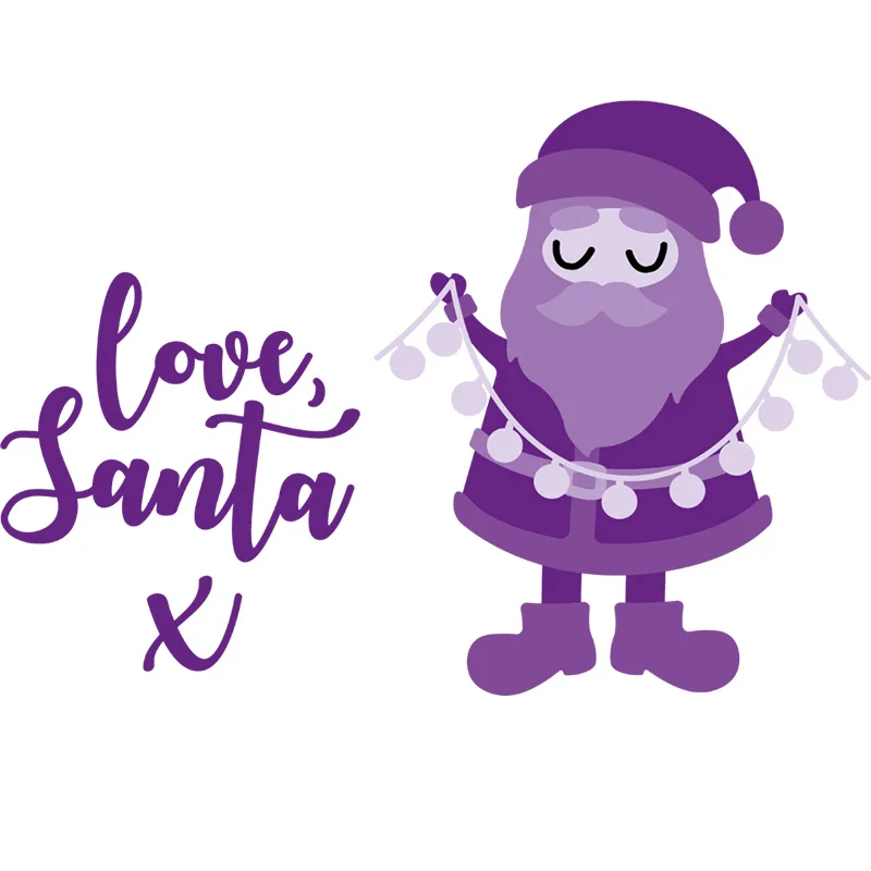Металлические Вырубные штампы Love Santa X + Санта Клаус рождественские милые для