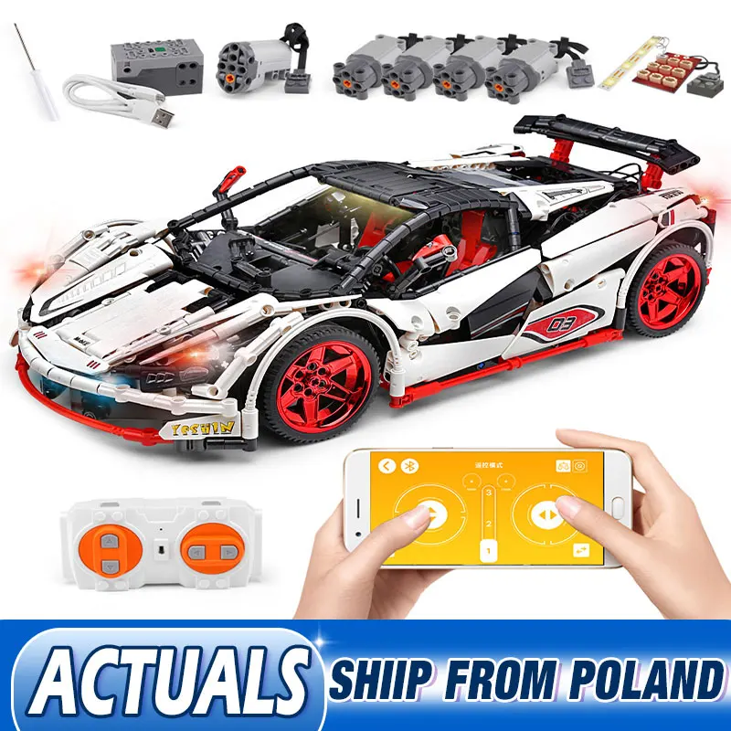 20087 DHL Yeshin Technic автомобиль серии совместим с новым MOC-16915 P1 RC автомобиль набор детей строительные блоки кирпичи приложение RC автомобиль