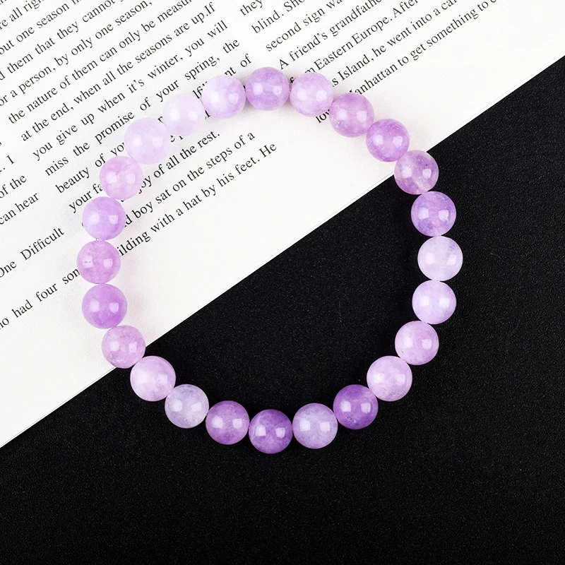 Браслеты из кварца розового цвета на руку ювелирные украшения со стразами