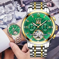 relogio masculino lige men watch mechanical tourbillon luxury fashion brand stainless steel sports watches mens automatic watch