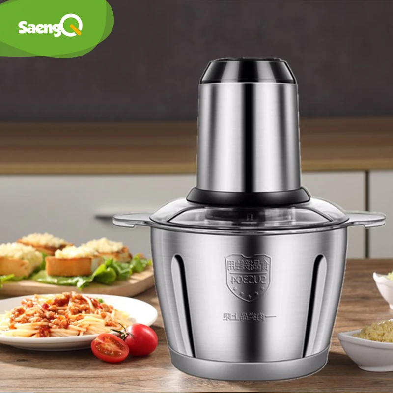 Электрическая мясорубка saengQ, 2 скорости, 300 Вт, нержавеющая сталь, 3 л - изображение
